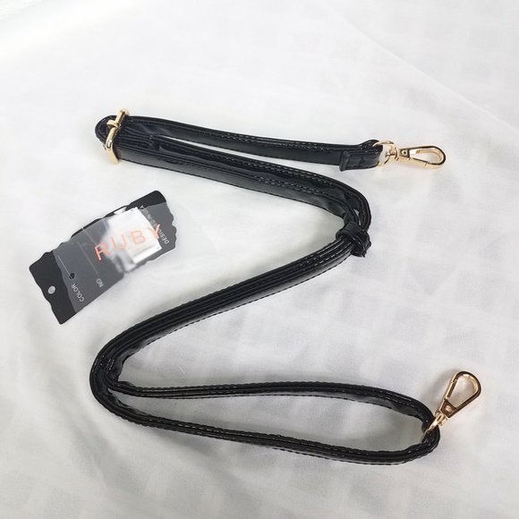 Ruby Black Patent Leather Hand Bag Shoulder Bag - Picture 15 of 15